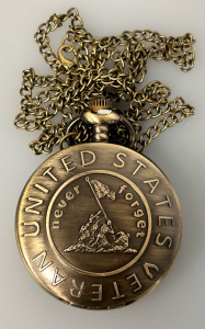 Brass Toned Pocket Watch "United States Veteran"