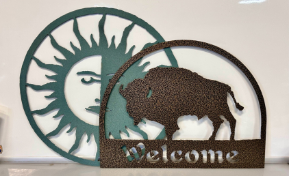 (2) Custom Metal Signs By Jacks Metal Works