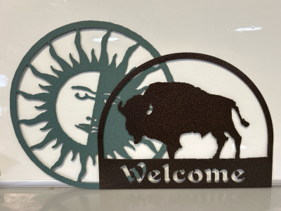 (2) Custom Metal Signs By Jacks Metal Works