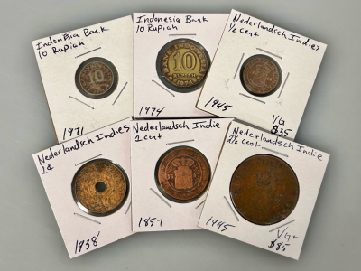 (6) Vintage Nederlandsch Coins