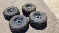 Black Stone ATV Tires On 4-Bolt Rims