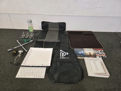 Eddie Bauer Seat Cover, Vintage Cloth Silverware Holder, Guitar Bag, Tools, Books & More