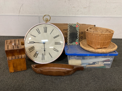 Wall Clock, Knife Block, & More