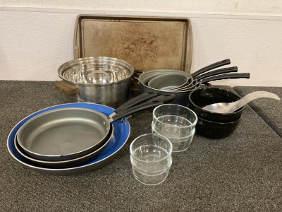 Pots, Pans, Pyrex Bowls, & Other Dishes