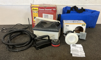 Power Steamer 705, Juno LED Gimbal Kit Globe, Skii Bag / Long Bag