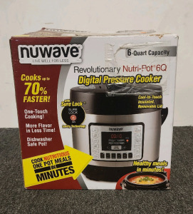 NuWave Nutri-Pot 6Q Digital Pressure Cooker.