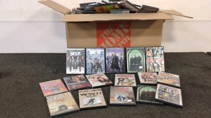Humongous Box of Movies including the Men in Black, the Matrix, WWII Historical Films, and More than you Could Imagine