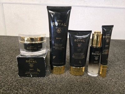 Jafra Royal Defy Skincare Set, I Heart Revolution Chocolate Eyeshadow Palette, Miracle Ear Jewelry Box