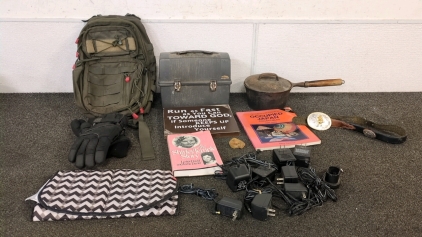 Backpack, Belt with Bull Buckle, and More