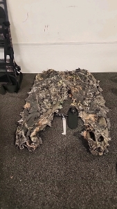 Hunting Pack.. Kelty Zion 4 Tent.. US Army Outdoor Shower.. Cabelas Fanny Pack.. Camel pack .. Hand Saw.. Gilli Pants .. Hat With Amber Light and Battery Pack..