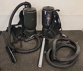 2 Sycone Backpack Vacuums and Hose's..