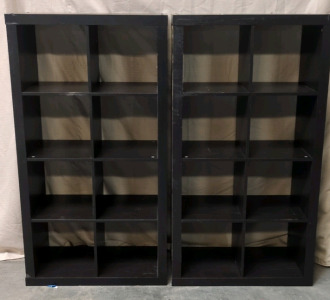 (2) Brown Bookshelves