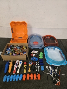 Box Of BeyBlades w/ (5) Beyblade Arenas