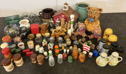 Salt & Pepper Shakers, Candle Holders & Other Glass Items