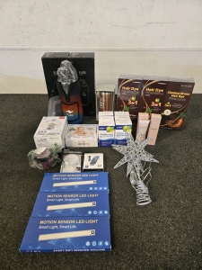 (2) 64OZ Water Bottles, Hair Dye, Baby Locks, (3) Motion Sensor LED Lights & More Amazon Overstock