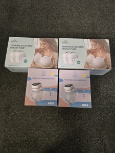 (2) Kidzio Wearable Breast Pump, (2) Nezart Wearable Electric Breast Pump