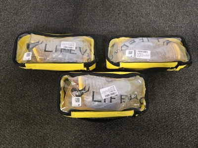 (3) LifeVac Yellow Travel Kit - Portable Suction Rescue Devices