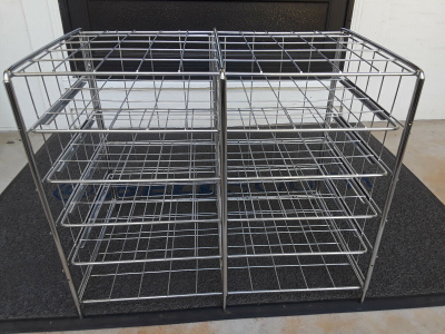 10 Compartment Heavy Chrome Table Storage/Display Rack 20"L X 13"Wide X 17" High