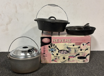 Ozark Dutch Oven, Stainless Steel Revere Set, & More