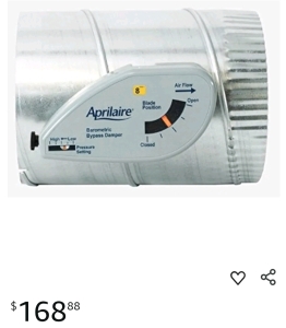 (1) Aprilaire Barometric Bypass Damper - 14" Diameter - Model 6114
