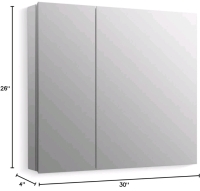(1) KOHLER Embark Medicine Cabinet - 30"x26"x4" - 2