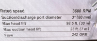 New Land Honor Gasoline Water Pump Model: LHR-TWP80 - 4