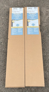 (2) 35&rdquo;x72&rdquo; Bright White Cordless 2&rdquo; Faux Wood Blinds