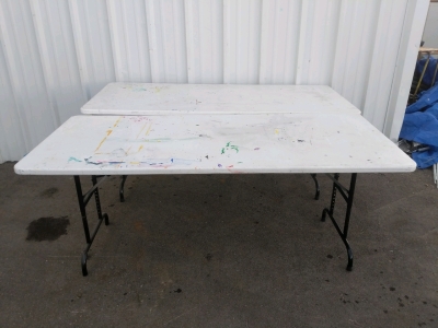 2) Folding Tables White 30x72x29