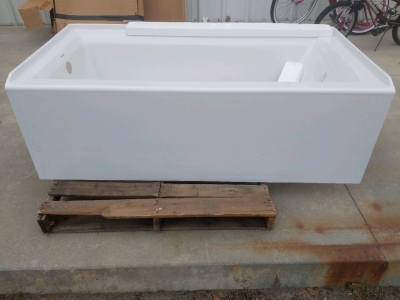 Duravit Architec White Fiberglass Tub Left Hand Drain 60x30x19.5