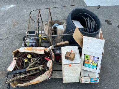 (1) Tim Allen 22&rdquo; Gas Chain Saw (1) Box of Sand Paper (2) Oxyacetylene Torches & Much More
