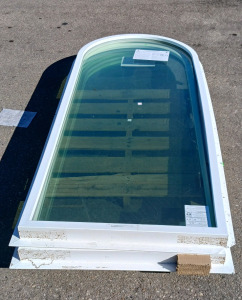 (1) Alside Half Round Window - 37&frac12;"x95&frac14;" - ONLY 1 WINDOW