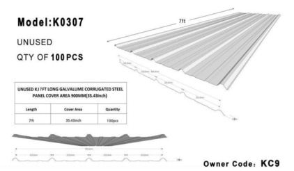 7&rsquo; Galvalume Corrugated Steel