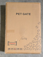 120" Extra Wide 30" Tall Freestanding Pet Gate with Door Walk Through