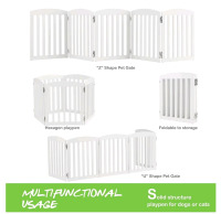 120" Extra Wide 30" Tall Freestanding Pet Gate with Door Walk Through - 2