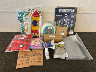 Skeleton Costume, Zit Patches, Dried Leaves, & More