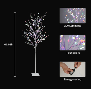 Outdoor Lightup Tree & (5) Balloon Arches