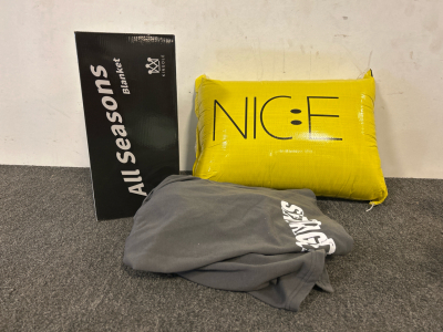 Savage X Fenty Robe, All Season Blanket, & Large Pillow