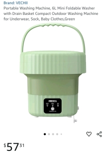 Green Foldable Washing Machine