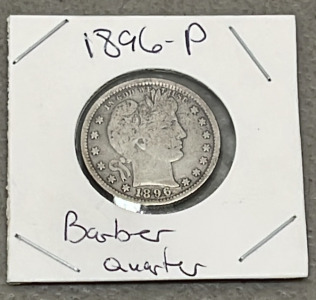 1896-P Silver Barber Quarter