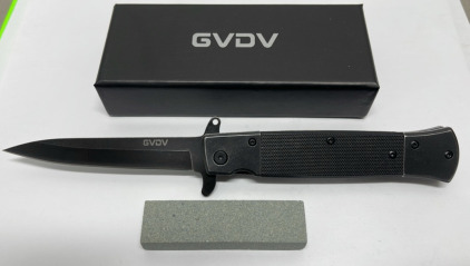 GVDV 4&rdquo; Blade Folding Knife W/ Sharpening Stone