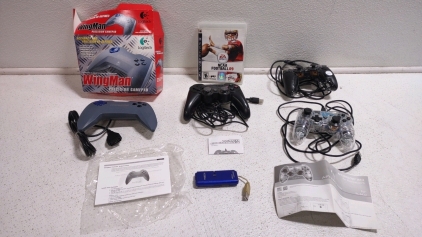 (1) Logitech Wingman Precision GamePad Controller, (1) Snakebite Wired PS Controller, (1) AfterGlow AP.2 Wireless Controller for PS3, & More!