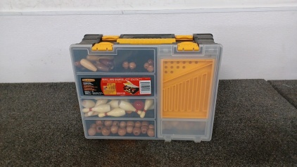 Plastic Organizer with Wood Beads/Craft Supplies