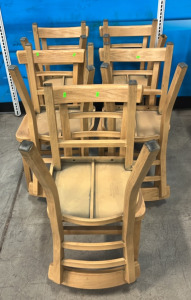 (10) Metal Chairs w/ Wood Finish
