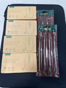 (4) Jelly Comb 2.4G Wireless Mouse Black (2) 4 Piece Dental Pick Hobby Set