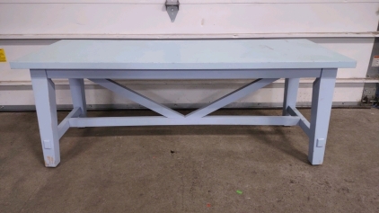 4'x 18"x 18" Light Blue Coffee Table