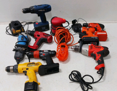 Box of Assorted Power Tools