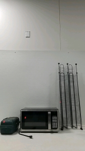 Hamilton Beach Microwave, Art Materials Box, (2) Racks