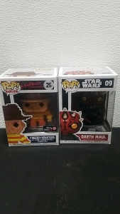Freddy Krueger, Darth Maul Funko Pops - In Box