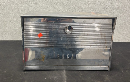 (1) Vintage Mid Century Modern Krestline Speco Products Chrome Bread Box