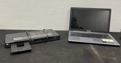 (1) LG DVD Player (1) Asus Laptop